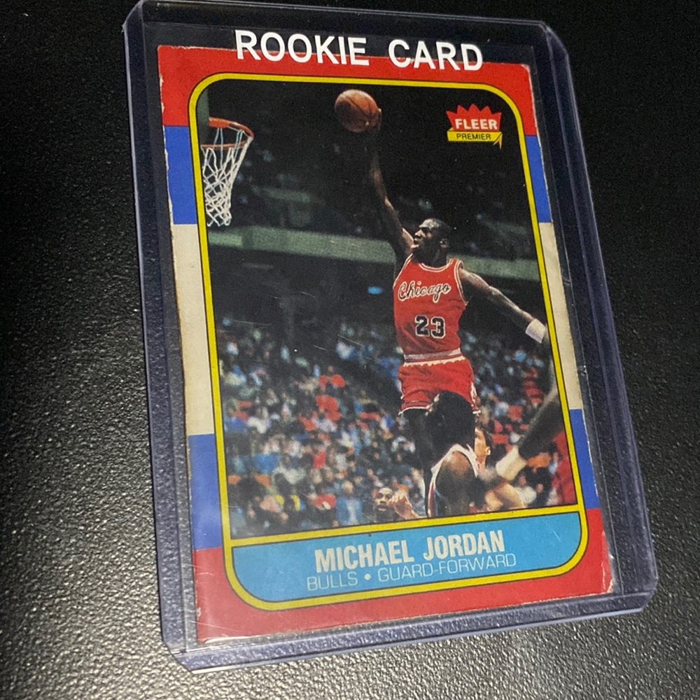 Michael Jordan Fleer Rookie card. Bought as authentic advised it is a reprint